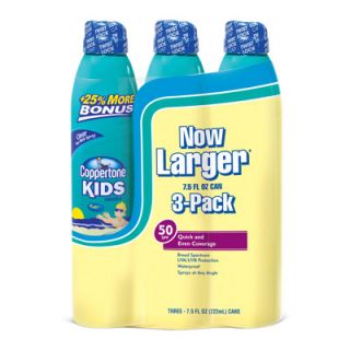 Coppertone Kids Continuous Spray Sunscreen SPF 50, 7.5 Oz., 3 Pk   BJ 