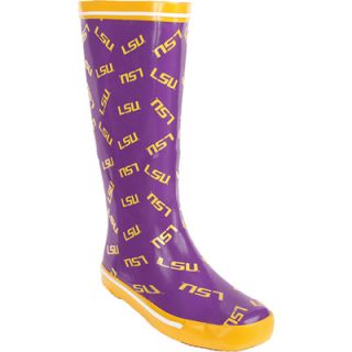 LSU Womens Rain Boots   Scattered Logo Pattern