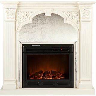 Southern Enterprises Luxembourg Ivory Electric Fireplace