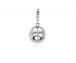 Basketball Charm in Sterling Silver  Blue Nile