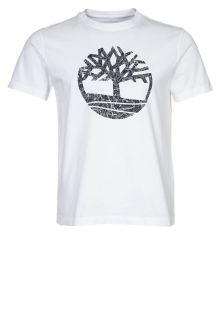 Timberland SS TOPOGRAPHIC TREE TEE   T Shirts met print   Wit 