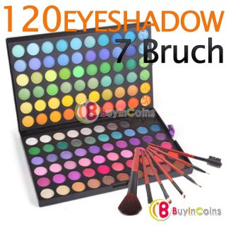  Shadow Brush on 120 Full Color Pro Makeup Eyeshadow Palette   7 Brushes Buyincoins