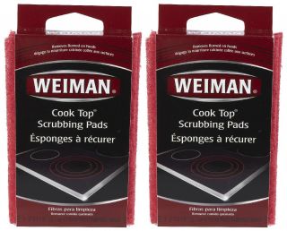 Weiman Cook Top Scrubbing Pads, 3 ct 2 pack   