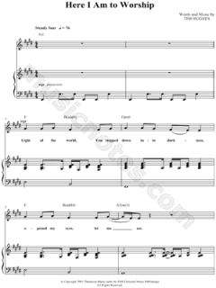 Image of SONICFLOOd   Here I Am To Worship Sheet Music   Download 