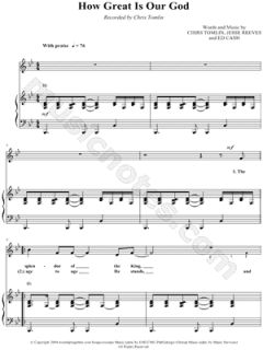 Image of Chris Tomlin   How Great Is Our God Sheet Music    