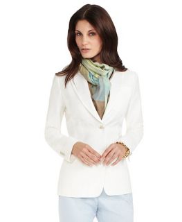 Lora Piana Silk Linen One Button Jacket   Brooks Brothers