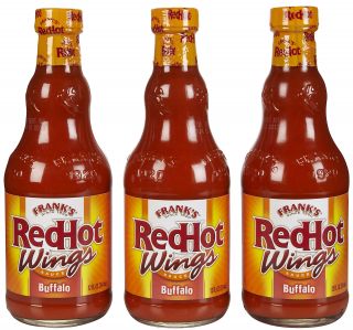 Franks RedHot Buffalo Wing Sauce, 12 oz, 3 Pack   