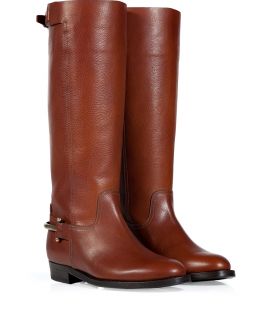 Ralph Lauren Collection Saddle Tumbled Leather Madelyn Boots  Damen 