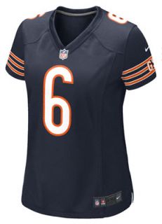 Jay Cutler Womens Jersey Home Navy Game Replica #6 Nike Chicago 