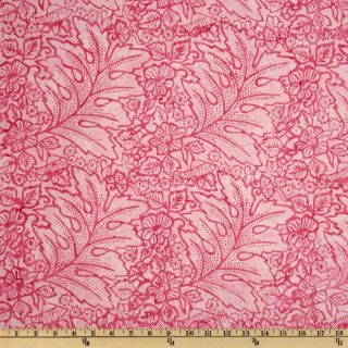 Tonga Batik Pink Lemonade Deco Leaf Blush   Discount Designer Fabric 