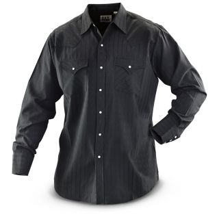 Ely Cattleman Long   Sleeved Western Dobby Shirt   969705, Casual 