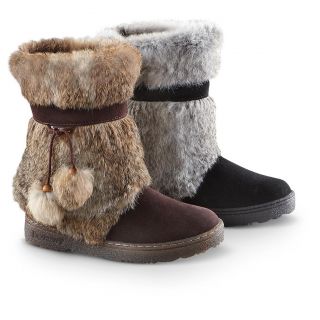 Womens Bearpaw Tama Ii Rabbit Fur Boots   898555, Fashion at 