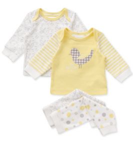 Mothercare Girls Lemon Bird Pyjamas Set – 2 pack