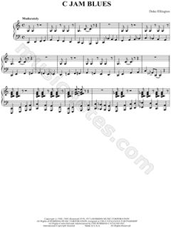 Duke Ellington   C Jam Blues Sheet Music (Piano Solo)    