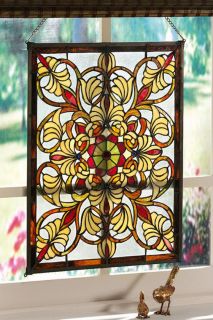 Signet Medium Rectangular Tiffany Style Art Glass   Art Glass Windows 