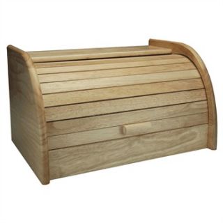Apollo Natural Rubber Wood Bread Bin Roll Top