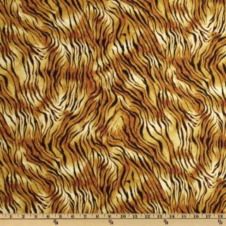 Tigers Animal Print Brown/Yellow   Discount Designer Fabric   Fabric 