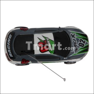 Mini Bullet Style Storage Rechargeable R/C Model Racing Car Gray 