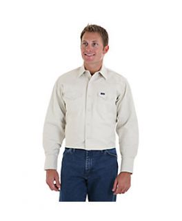 Wrangler® Mens Long Sleeve Twill Work Shirt, Rawhide   751403499 