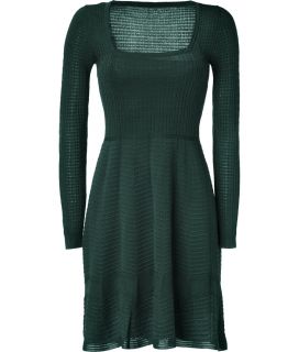 Missoni M Emerald Green Square Neck Knit Dress  Damen  Kleider 