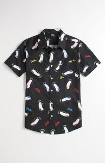 Riot Society Penguin Collage Woven Shirt at PacSun
