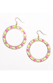 With Love From CA Round Neon Stone Earrings at PacSun