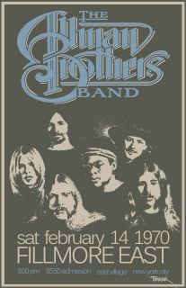 allman brothers poster in Rock & Pop