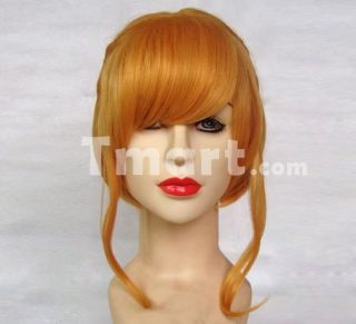 Women Coiled Hair Wig Golden   Tmart