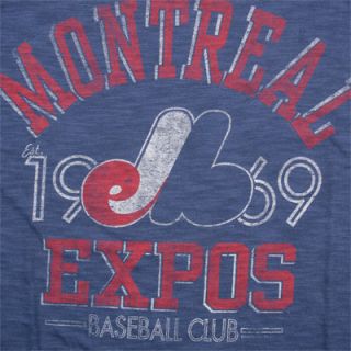 Montreal Expos Bleacher Blue 47 Brand Vintage Scrum Tee 