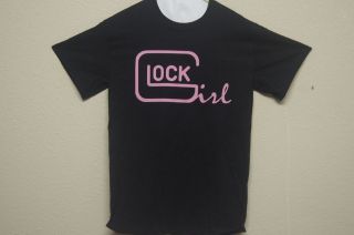 Glock Girl T Shirt Tee Printed Brand NEW Pink Funny Guns Ammo Pistol