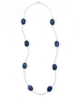 Sodalite Box Chain Illusion Necklace   Brooks Brothers