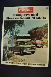 1971 GMC Trucks Campers & Rec Sales Brochure Pickup Jimmy Suburban 