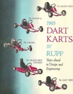 Vintage Beautiful Color 1965 Rupp Dart Karts Go Kart Ad