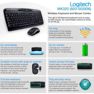 Buy the Logitech MK320 Wireless Keyboard and Mouse .ca