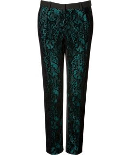 Vanessa Bruno Black/Emerald Combo Lace Pants  Damen  Hosen 
