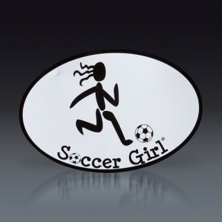 Soccer Girl Oval Magnet  SOCCER