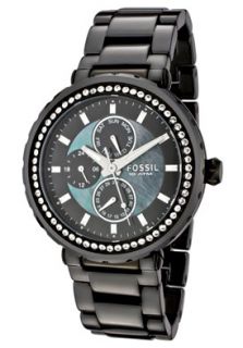Fossil CE1009 Watches,Womens White Crystal Black Mother Of Pearl 