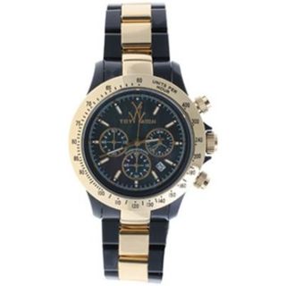 Toy Watch Unisex Gold/Black Chronograph Bracelet Watch