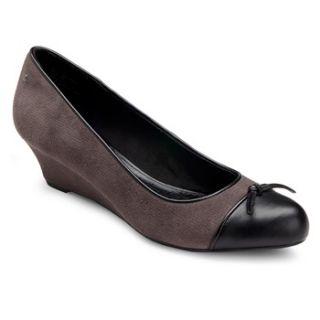 Rockport Brown Alika Bow Tie Leather Shoes 3.9cm Heel
