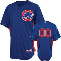 Chicago Cubs Jersey Any Player Authentic Royal Blue On Field Batting 