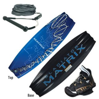 Gladiator Matrix 140 Wakeboard with System Boots FREE Handle and 