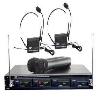 Pyle PDWM4300 4 Mircophone VHF Wireless System at Brookstone—Buy Now 