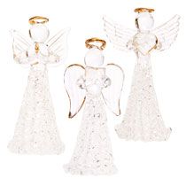 Bulk Spun Glass Angel Ornaments, 3¼ at DollarTree