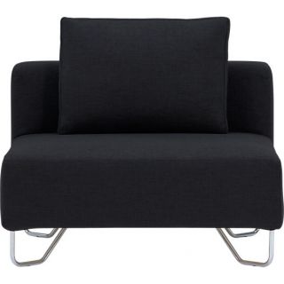 lotus antrazit armless chair in chairs  CB2