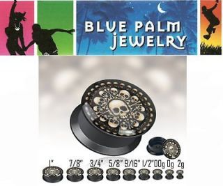 PAIR Chamber of Bone Logo EAR PLUG TUNNEL Body Jewelry