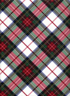 WHITE TARTAN CHRISTMAS GIFT WRAPPING PAPER  Large 30 Roll