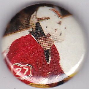 Custom GILLES MELOCHE 1 Pin/Button CLEVELAND BARONS Goalie Mask 