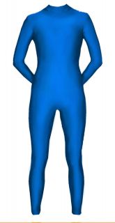 Bodysuit Unitard Mock Spandex Slight Sheen Royal Blue Adult Sizes New