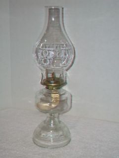 Vtg.Eagle Glass Oil Lamp w/Detailed Globe~P&A Risdon~VG