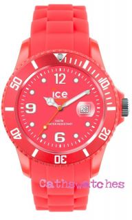 Ice Watch New Ice Flashy   Neon Red Four Sizes to Choose From Silicon 